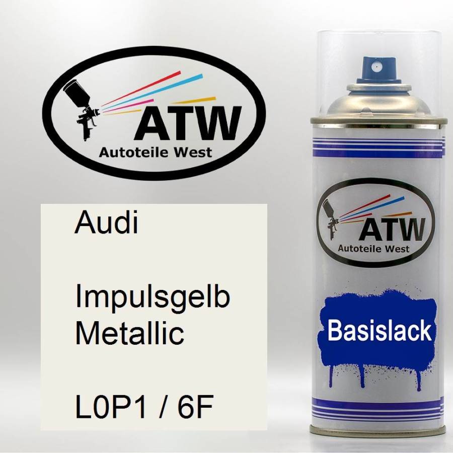 Audi, Impulsgelb Metallic, L0P1 / 6F: 400ml Sprühdose, von ATW Autoteile West.